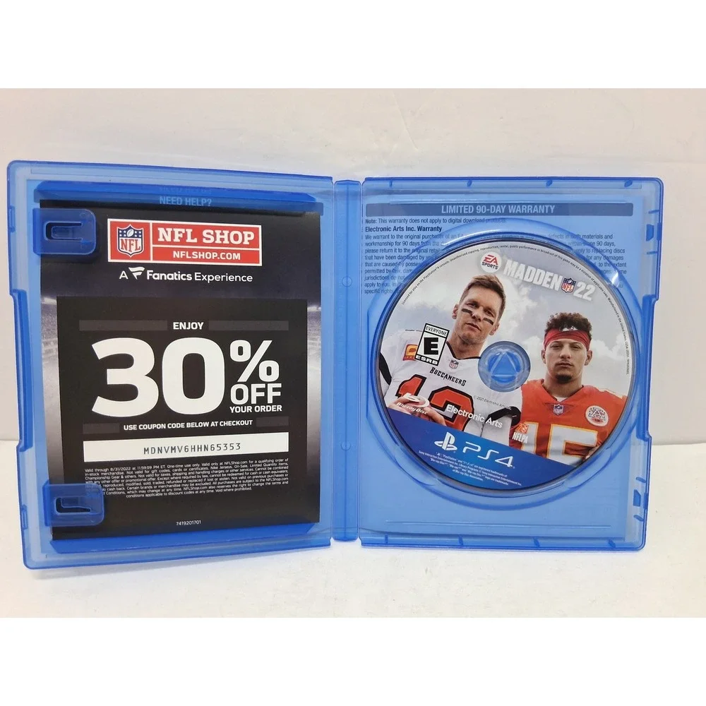 Madden NFL 22 Sony PlayStation 4 PS4 EA Sports Football Game Brady Mahomes